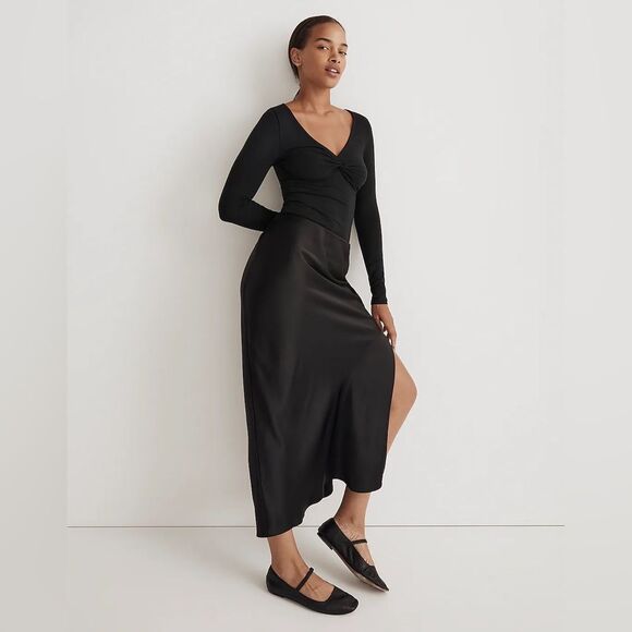 NWT Madewell Twist-Front Long-Sleeve Tee no073 size XL - Picture 3 of 10